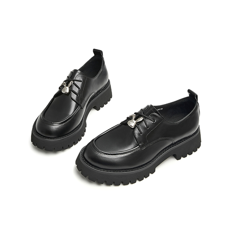 Teenmix/天美意2023春新款商场同款学院复古单鞋女皮鞋CX329AM3