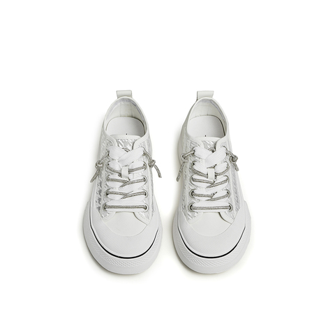 Teenmix/天美意2023夏新款商场同款系带小白鞋女休闲鞋BG251BM3