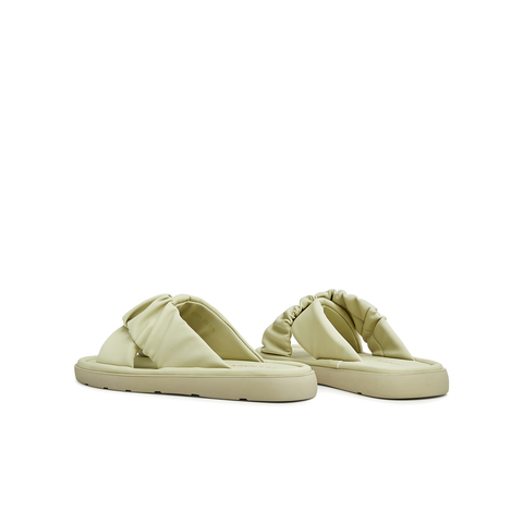 天美意2023夏新款商场同款褶皱交叉条带外穿舒适女拖鞋BG311BT3