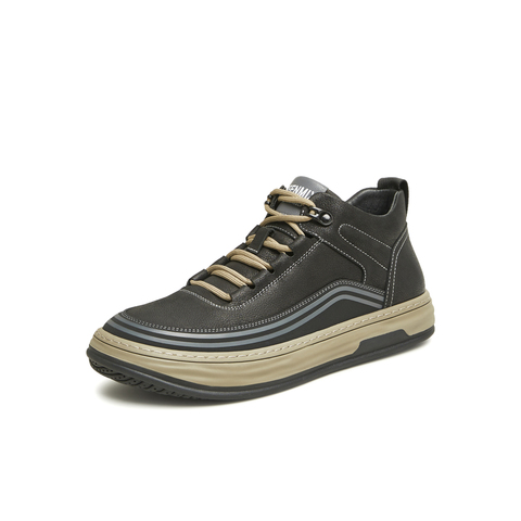 天美意2023冬新款商场同款厚底系带舒适百搭男休闲鞋3LR01DD3