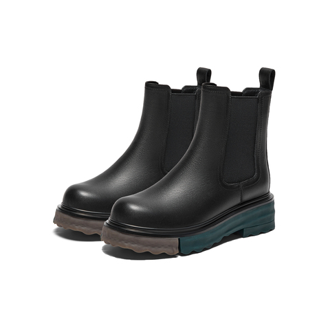 天美意2023冬新款商场同款舒适简约时尚短靴女切尔西靴BH671DD3