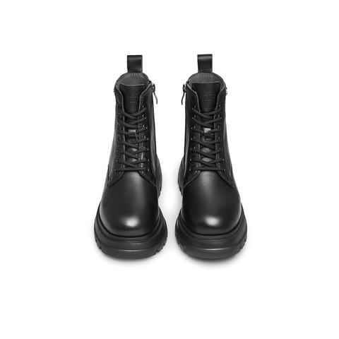 天美意2023冬新款商场同款粗跟英伦时尚短靴女马丁靴BH911DD3