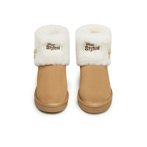 天美意2023冬新款商场同款史迪奇联名保暖棉鞋女雪地靴BI091DD3