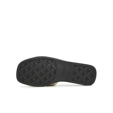 天美意2023夏新款商场同款马衔扣气质OL外穿女凉拖鞋CTC35BT3