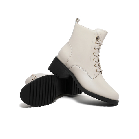 天美意2023冬新款商场同款简约时装靴复古英伦风女靴COK53DD3