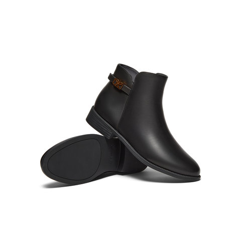 天美意2023冬新款商场同款气质优雅及踝靴简约女时装靴CO558DD3
