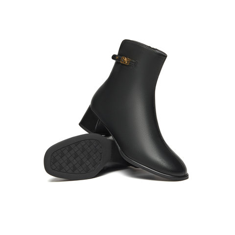 天美意2023冬新款商场同款粗跟通勤知性气质女时装靴CSP43DD3