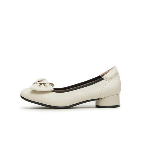 天美意2023秋新款商场同款平跟蝴蝶结都市通勤浅口女鞋CPY05CQ3