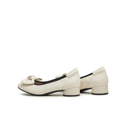 天美意2023秋新款商场同款平跟蝴蝶结都市通勤浅口女鞋CPY05CQ3