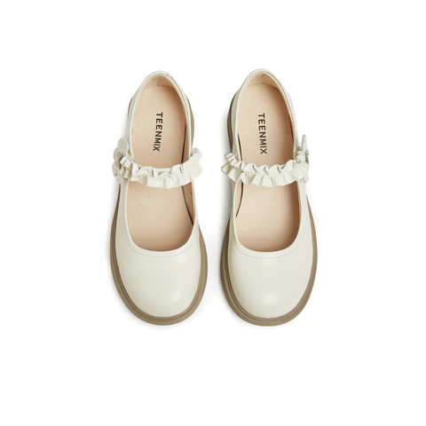 天美意2023秋新款商场同款复古甜美玛丽珍浅口女单鞋COY01CQ3