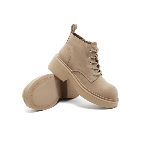 天美意2023冬新款商场同款复古英伦风马丁靴简约女短靴BH461DD3