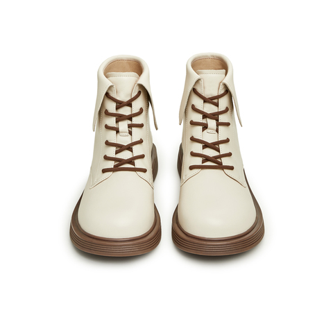 天美意2023冬新款商场同款简约百搭时尚短靴女马丁靴CSG45DD3