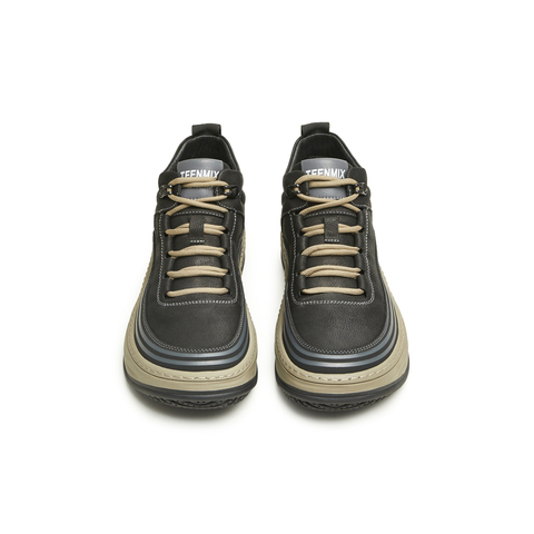 天美意2023冬新款商场同款厚底系带舒适百搭男休闲鞋3LR01DD3