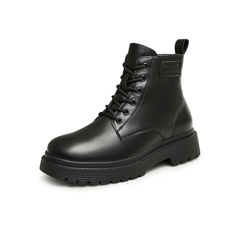 天美意2023冬新款商场同款厚底复古休闲短靴女马丁靴CUQ44DD3