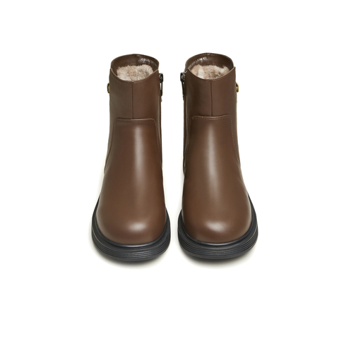 天美意2023冬新款商场同款休闲简约时装靴经典百搭女靴CSG62DZ3