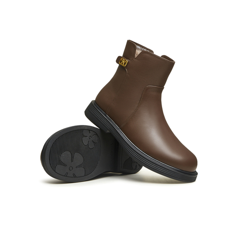 天美意2023冬新款商场同款休闲简约时装靴经典百搭女靴CSG62DZ3