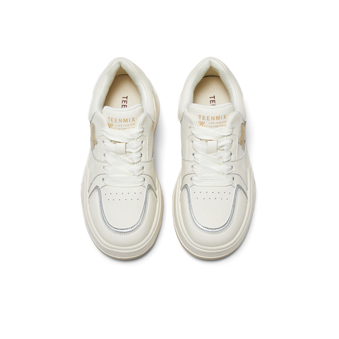 天美意2024春新款商场同款厚底简约百搭休闲鞋女板鞋BI161AM4