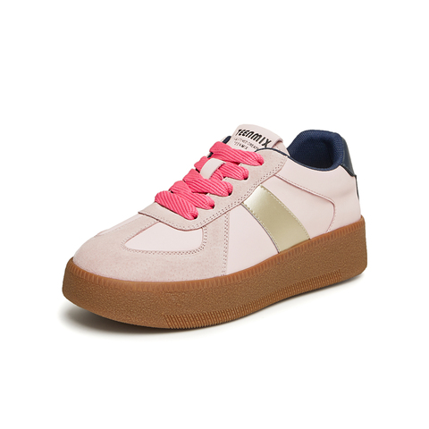 天美意2024春新款厚底拼色百搭复古阿甘德训鞋女休闲鞋KG004AM4