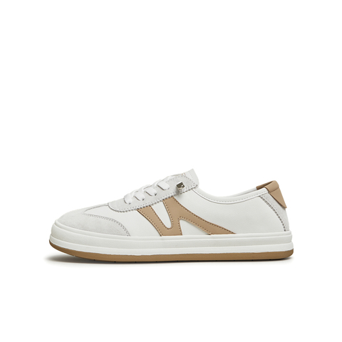 天美意2024春新款商场同款低帮休闲运动复古女小白鞋BI401AM4