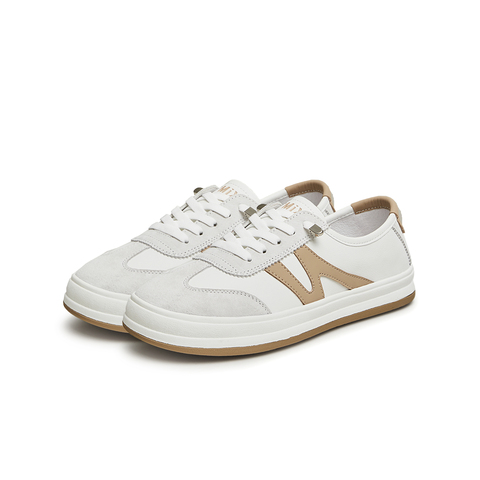 天美意2024春新款商场同款低帮休闲运动复古女小白鞋BI401AM4