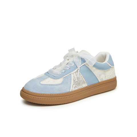 天美意2024春新款网纱透气拼色百搭时尚女阿甘德训鞋KG011AM4