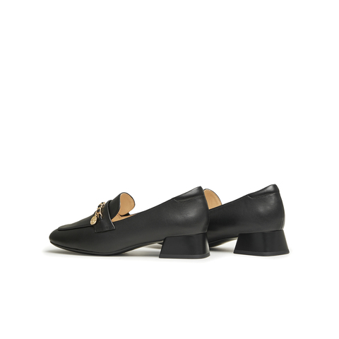 天美意2024春新款商场同款方跟气质通勤单鞋女乐福鞋CYY37AA4