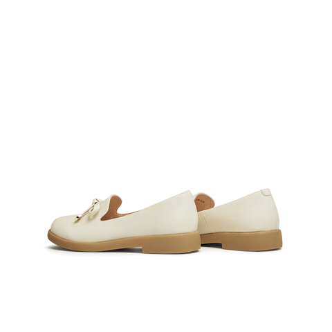 天美意2024春新款商场同款通勤低跟单鞋皮鞋女乐福鞋CCJ15AA4