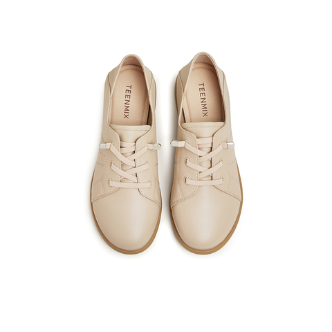 天美意2024春新款商场同款复古优雅通勤日常女英伦鞋CCJ51AM4