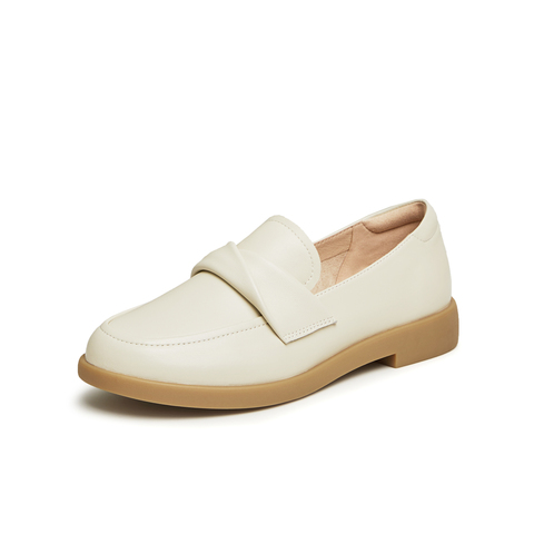 天美意2024春新款商场同款复古百搭通勤休闲女乐福鞋CCJ14AA4