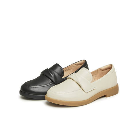 天美意2024春新款商场同款复古百搭通勤休闲女乐福鞋CCJ14AA4