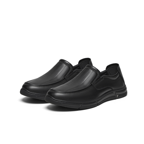 天美意2024春新款商场同款纯色简约套脚通勤男休闲皮鞋C2U02AM4