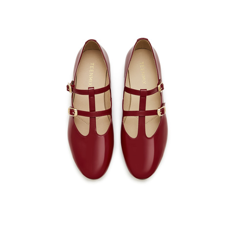 天美意2024春新款尖头复古气质玛丽珍百搭浅口女单鞋KM018AQ4