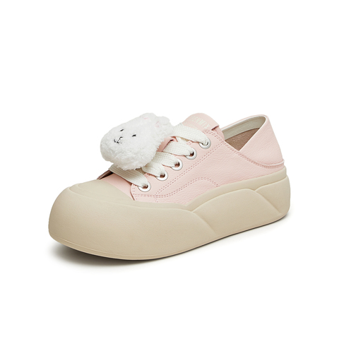 天美意2024春新款商场同款厚底圆头可爱板鞋女休闲鞋BJ101AM4