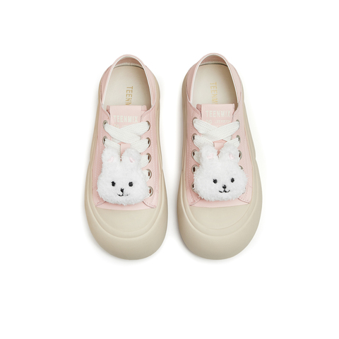 天美意2024春新款商场同款厚底圆头可爱板鞋女休闲鞋BJ101AM4