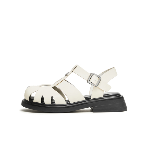 天美意2024夏新款商场同款罗马鞋舒适平底休闲女凉鞋CNM30BH4