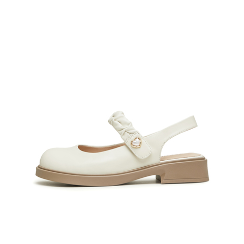 天美意2024夏新款商场同款复古时尚百搭通勤女包头凉鞋COY31BH4