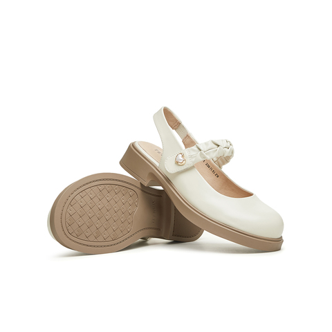 天美意2024夏新款商场同款复古时尚百搭通勤女包头凉鞋COY31BH4