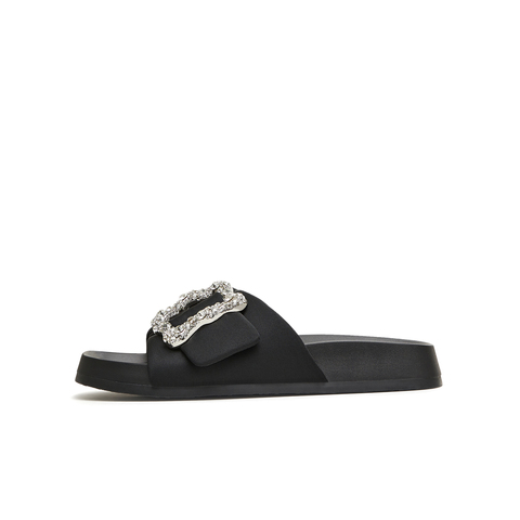 天美意2024夏新款厚底闪钻外穿简约懒人休闲女凉拖鞋KT033BT4