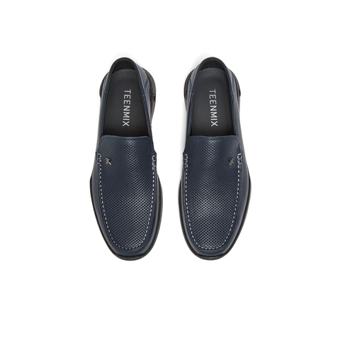 天美意2024夏新款商场同款舒适一脚蹬豆豆鞋男休闲皮鞋3QG01BM4