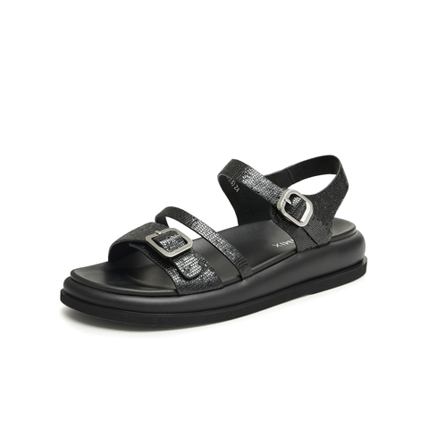 天美意2024夏新款商场同款时尚百搭简约通勤女休闲凉鞋CKW03BL4