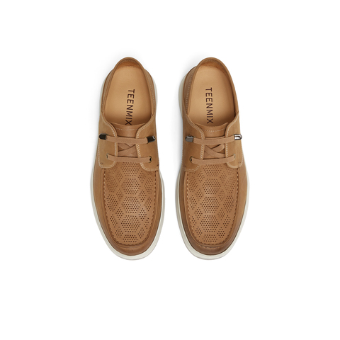 天美意2024夏新款商场同款系带商务通勤男休闲皮鞋3QV01BM4