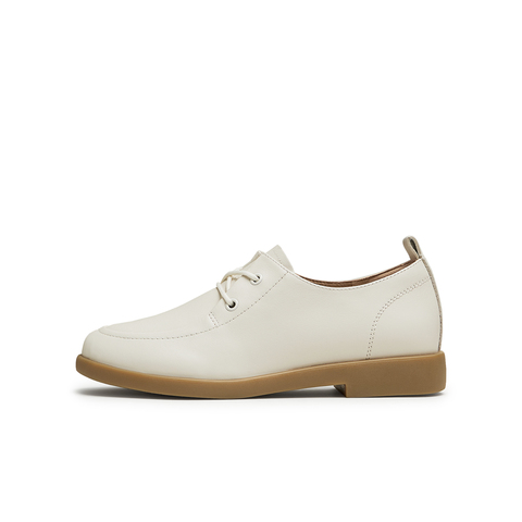 天美意2024秋新款商场同款厚底复古英伦深口单鞋女皮鞋CCJ54CM4