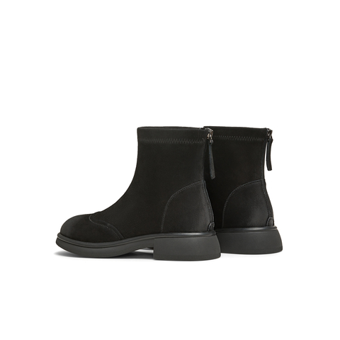 天美意2024冬新款商场同款厚底后拉链短靴女时装靴BJ801DD4