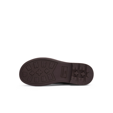 天美意2024冬新款商场同款短靴平底复古英伦女切尔西靴BJ861DD4