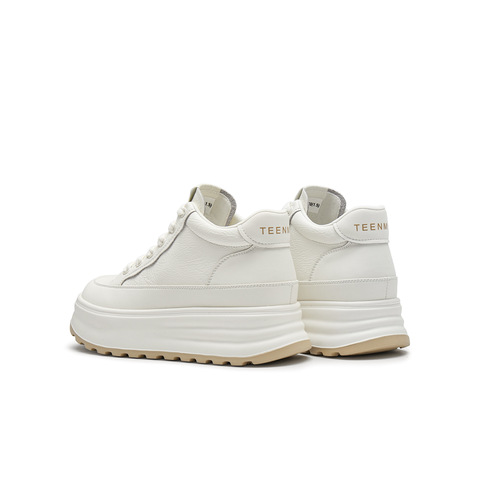 天美意2024冬新款商场同款厚底增高百搭休闲鞋女高帮鞋BK201DD4