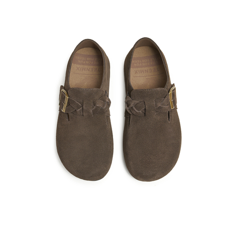 天美意2024秋新款平跟复古懒人一脚蹬勃肯鞋深口女单鞋KK011CM4