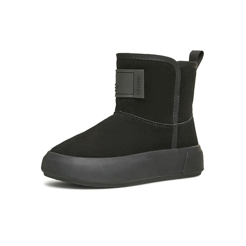 天美意2024冬新款厚底时尚加绒雪地靴保暖休闲百搭女靴KXD18DD4