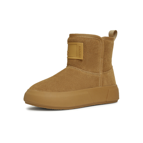 天美意2024冬新款厚底时尚加绒雪地靴保暖休闲百搭女靴KXD18DD4