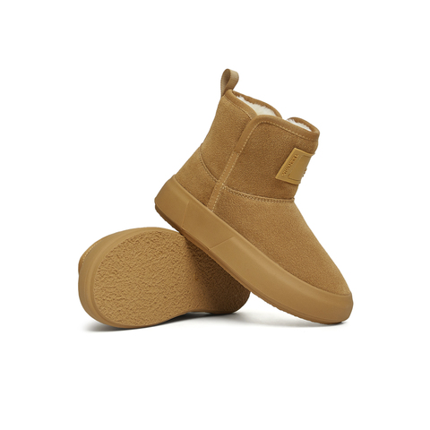 天美意2024冬新款厚底时尚加绒雪地靴保暖休闲百搭女靴KXD18DD4