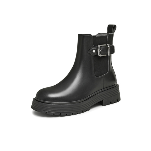 天美意2024冬新款商场同款疯狂动物城联名英伦女切尔西靴CQ940DD4